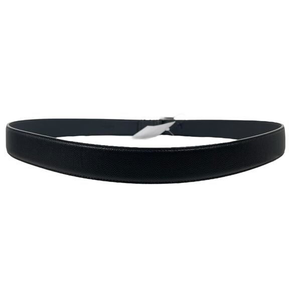 Saint Laurent Cassandre Grained Leathe Belt Square Buckle Black Size 105/42 - Picture 6 of 11